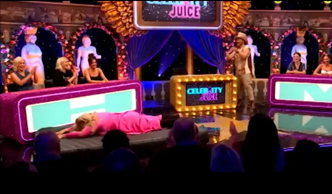 Gemma Collins recreated her iconic Dancing on Ice fall on Celebrity Juice