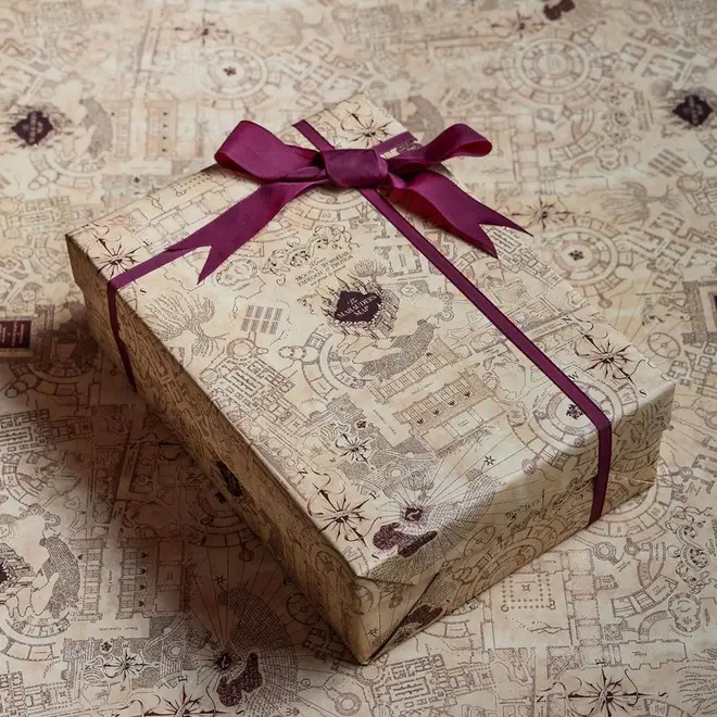 The Harry Potter themed gift wrap will bring a magical touch to your Christmas presents.