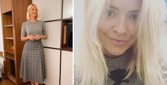 Holly Willoughby is in all grey today