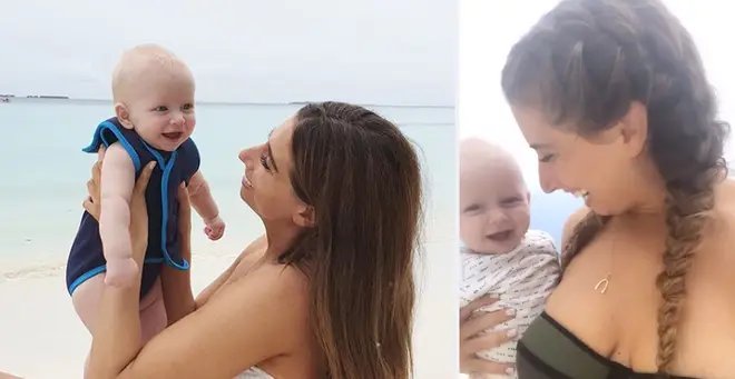 Stacey Solomon is on holiday in the Maldives with her sons