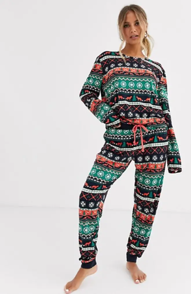 Chelsea Peers fairisle print long pyjama set, £35