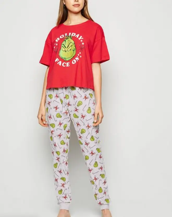 Red Grinch Christmas Pyjama Set, New Look