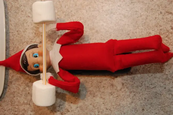 Because Elf needs his strength for wrapping those presents.