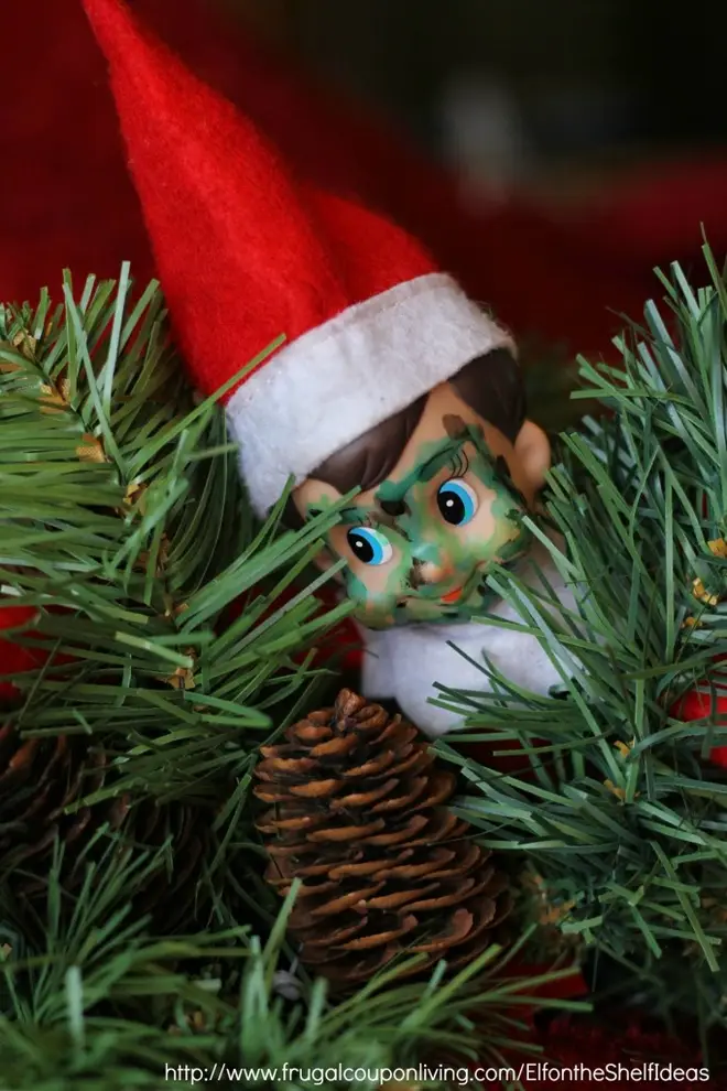 Get your kids searching for the camouflaged puppet in the tree.