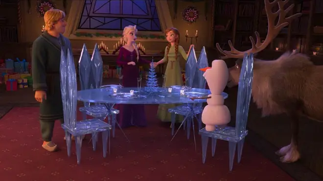 The advert contains never-before-seen animations of the Frozen cast