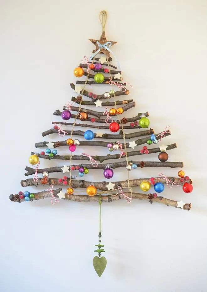 Go bright and colourful with a wooden wall tree.