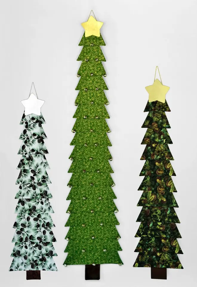 Stack these fabric patterns and sew some fir trees this Christmas.