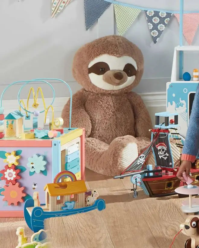 Aldi's supersized Giant Plush Brown Sloth costs £12.99.