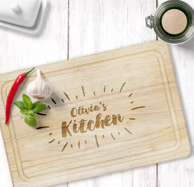 Personalised chopping board from PersonalisedGiftsShop.co.uk.
