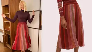 Holly Willoughby's skirt is from Kate Spade