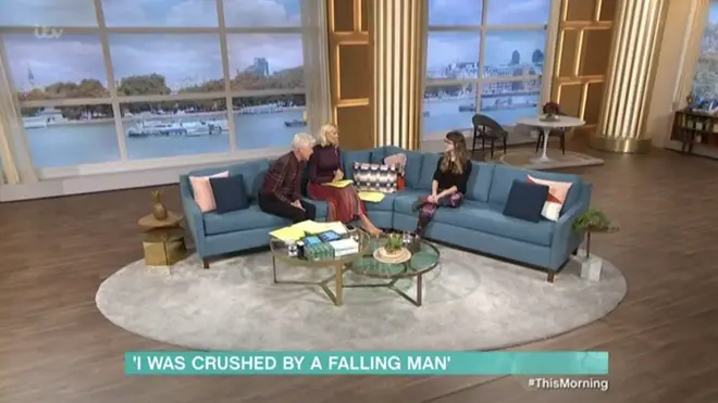 Grace joined Holly and Phil on the sofa