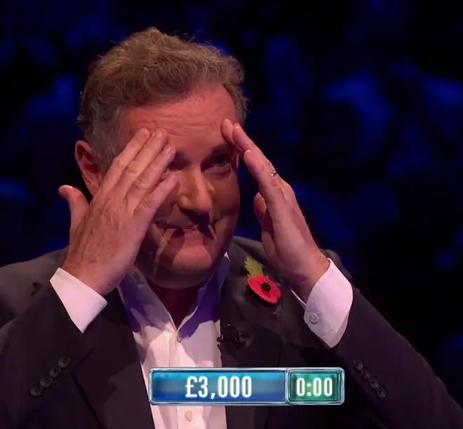 Piers grabbed his face on the show when he didn't know the answers