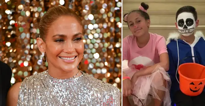 Jennifer Lopez has shared a rare picture of her two children