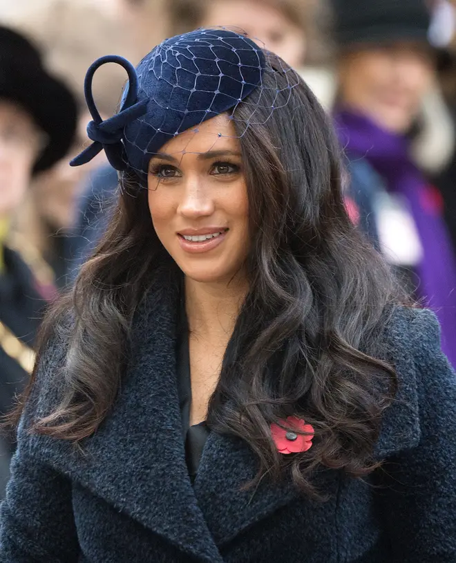 The Duchess of Sussex dressed in navy for the occasion