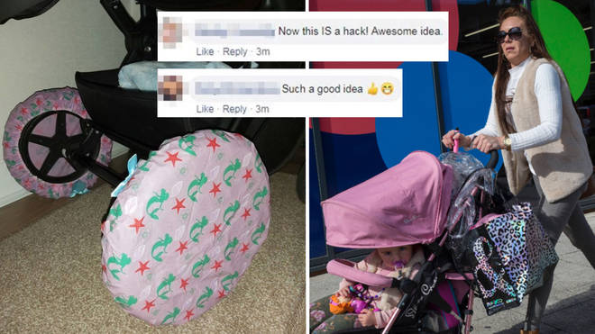 Parents have praised the "genius" buggy hack online.