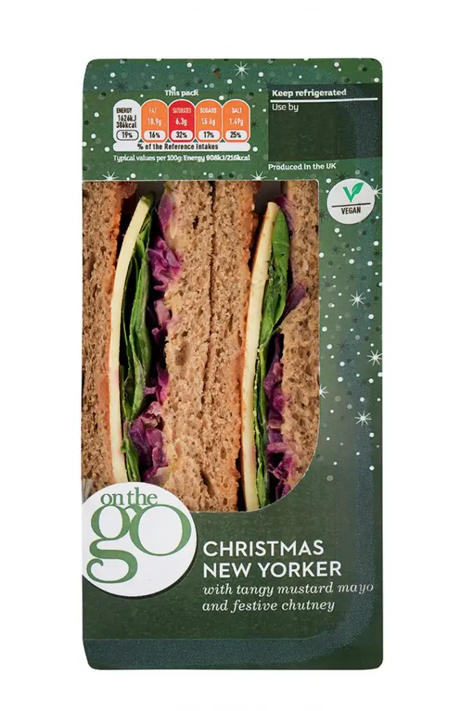 Sainsbury's On The Go vegan Christmas sandwich