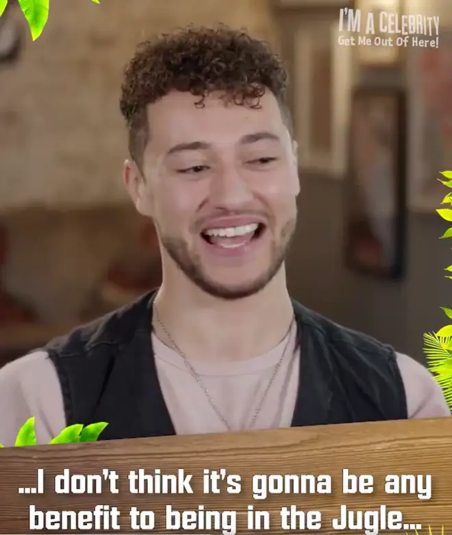 Myles was being interviewed ahead of appearing on I'm A Celeb