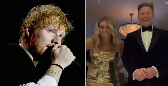 Ed Sheeran performed at the star-studded bash at the weekend
