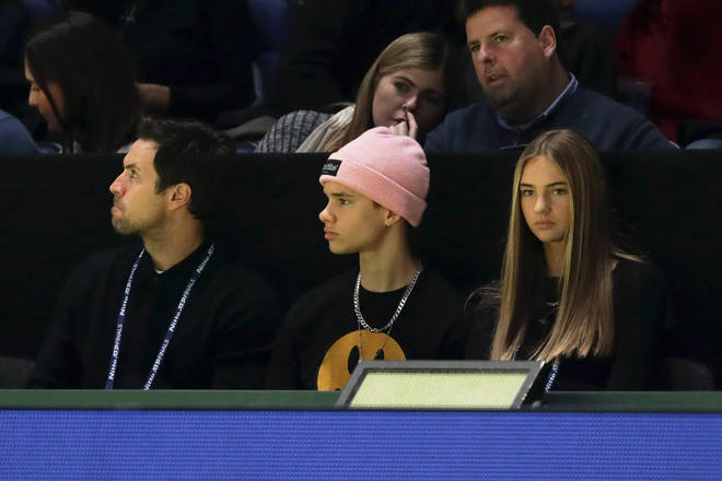 The couple watched the tennis match together on Sunday