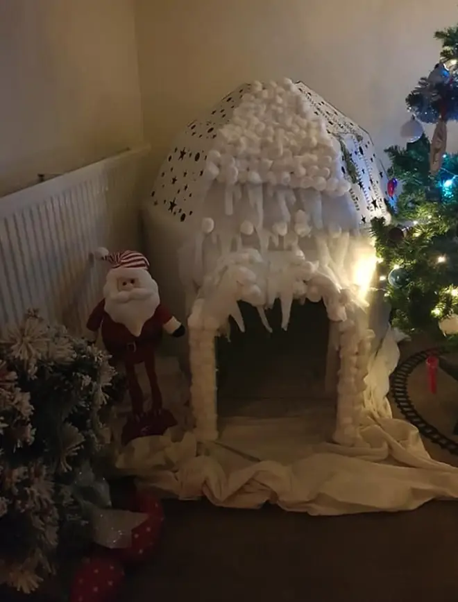 One crafty mum has shared a photo of her crafty igloo