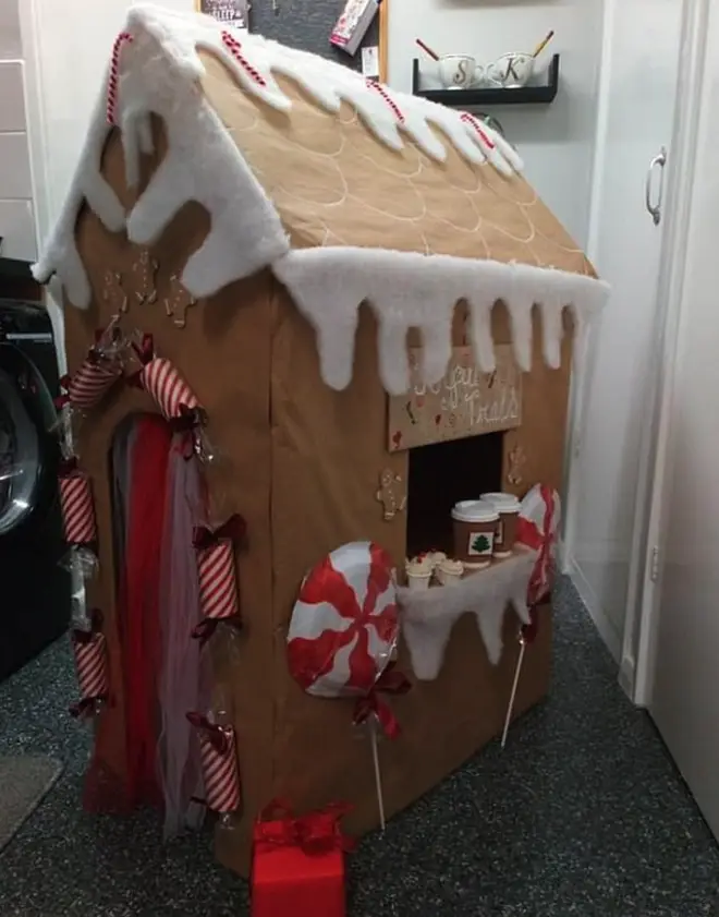 Another mum created a gingerbread house from old cardboard