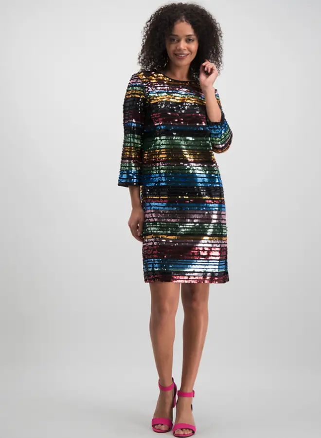TU Multicoloured Sequin Stripe Shift Dress