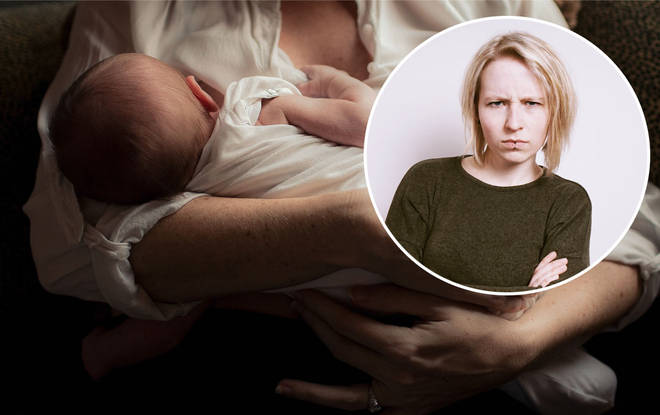 People couldn't believe the mum's method of breastfeeding and have called it child abuse