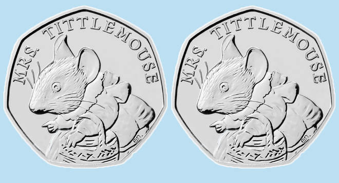 A Mrs Tittlemouse coin has sold for £430