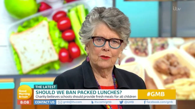 She said that most packed lunches are filled with 'junk'