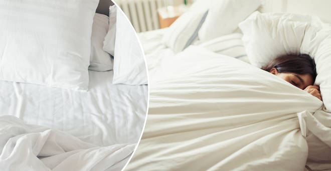 A woman has revealed a hack to keep bed sheets in place (stock images)